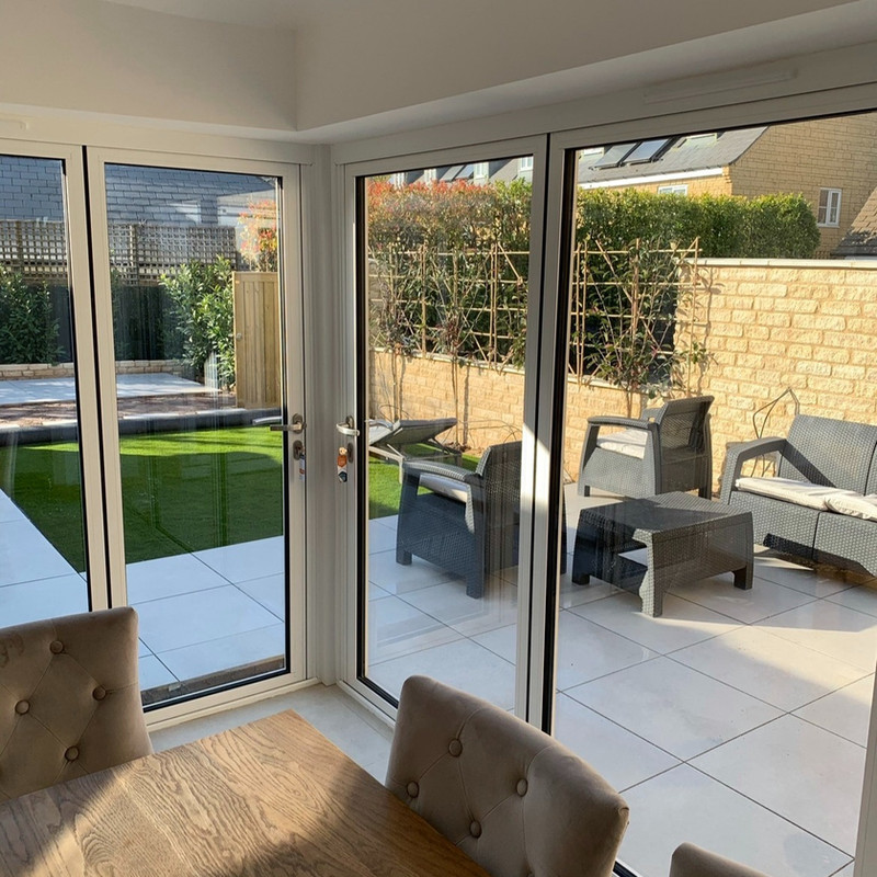 Single story extension with patio